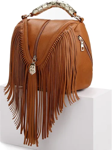 Vista 2 de Bolso bandolera para mujer con borla