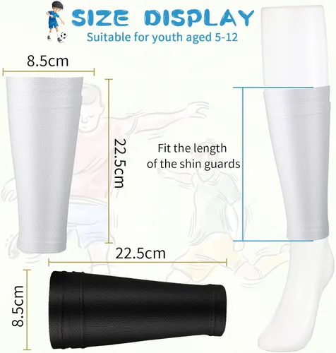 Vista 3 de Skylety Soccer Shin Guard Sleeves Calf Compression Sleeves Football Leg Sleeve Compression Support Sports Sleeve Socks for Men and Women for Soccer