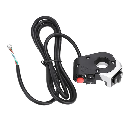Vista 5 de Demeras 3 en 1 lámpara de bicicleta eléctrica cuerno Ebike lámpara interruptor bicicleta cuerno con lámpara frontal manillar para ciclismo