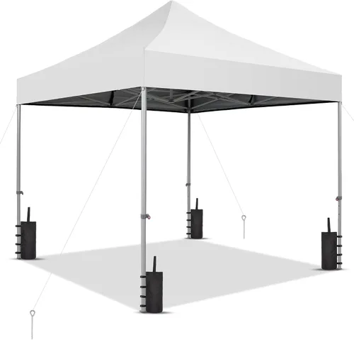 Vista 10 de GDY Tienda de campaña plegable Steeple de 10 x 10 pies para exteriores, kioscos plegables instantáneos portátiles comerciales, toldos de tubo