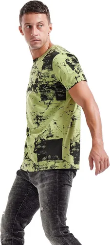 Vista 3 de KLIEGOU Camisetas hipster hiphop para hombre, camisetas con estampado de moda