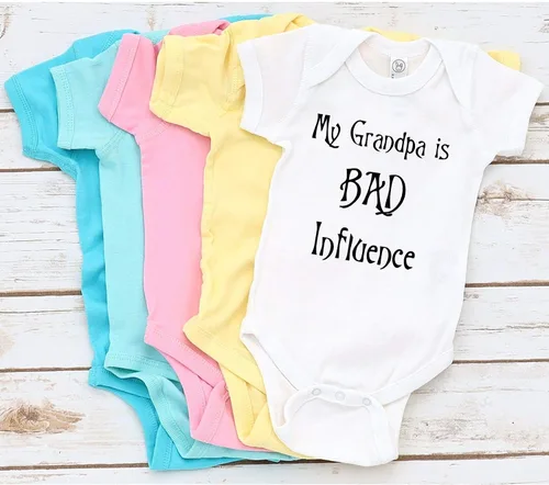 Vista 6 de My el abuelo Bad Influence" Custom Boutique Body de Onesie. Es