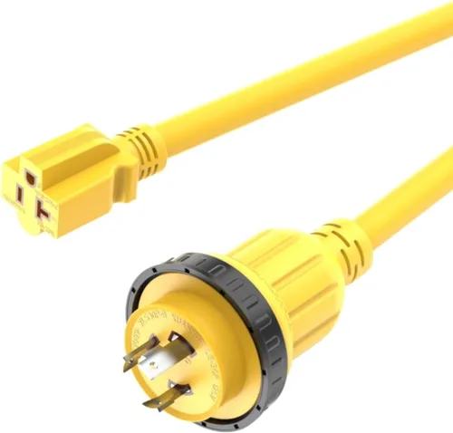 Vista 3 de Adaptador de corriente Marine-Shore de 1 pie de 30 amperios a 15 amperios