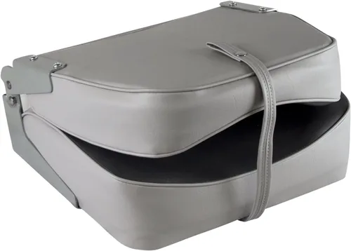 Vista 3 de Wise 8WD734PLS-661 Asiento estándar de espalda baja para barco, Gris/Rojo