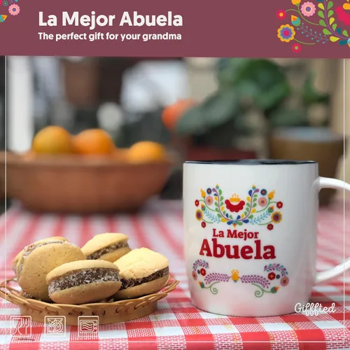 Vista 9 de Triple Gifffted Regalos para Abuelos, Las Mejores Tazas de Café de Abuela y Abuelo en Español, Mejor Abuela y Abuelo Latino, Regalo para Día