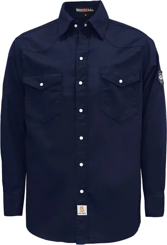 Vista 11 de BOCOMAL Camisas FR 6.25oz Camisas de soldadura ligeras resistentes al fuego Camiseta retardante de fuego para hombres