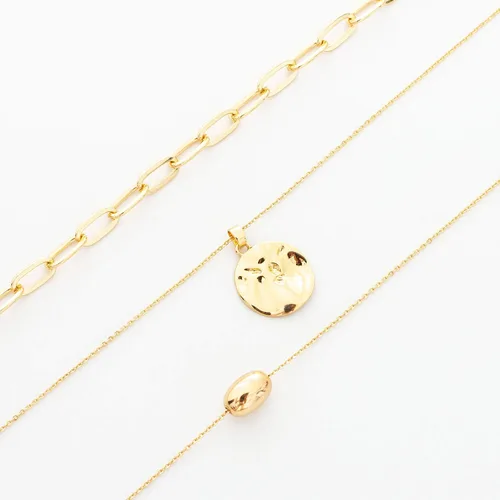 Vista 4 de BaubleStar Collar en capas de oro para mujer