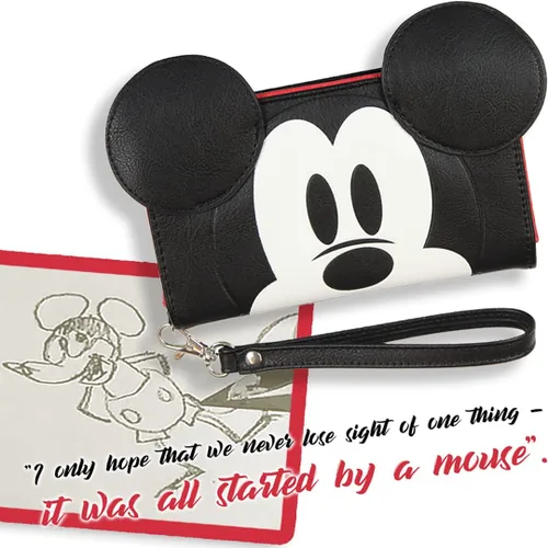 Vista 4 de Disney Mickey Mouse Ears 90 Years True Original 3D Cartera para teléfono celular Negro talla única