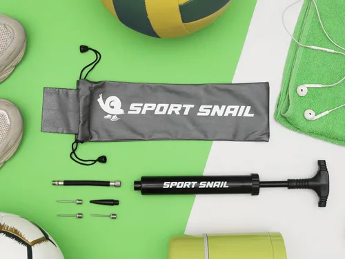 Vista 9 de Bomba de mano para pelotas – Bomba de aire portátil con aguja de 3 piezas y estuche compacto – Inflador deportivo pequeño – Voleibol, fútbol