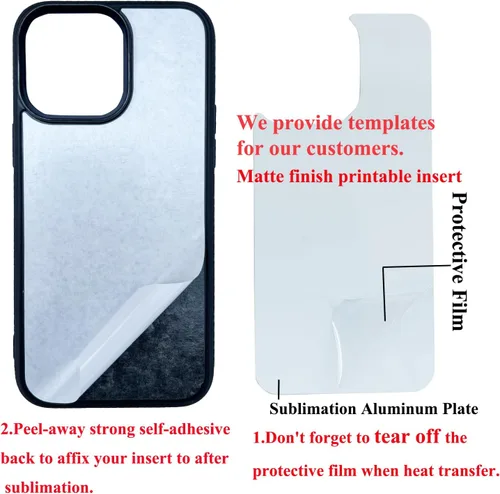 Vista 4 de JUSTRY 5 juegos de fundas para teléfono de sublimación a granel compatibles con Apple iPhone 15 Pro Max, 6.7 pulgadas (2023), 2 en 1 de goma suave