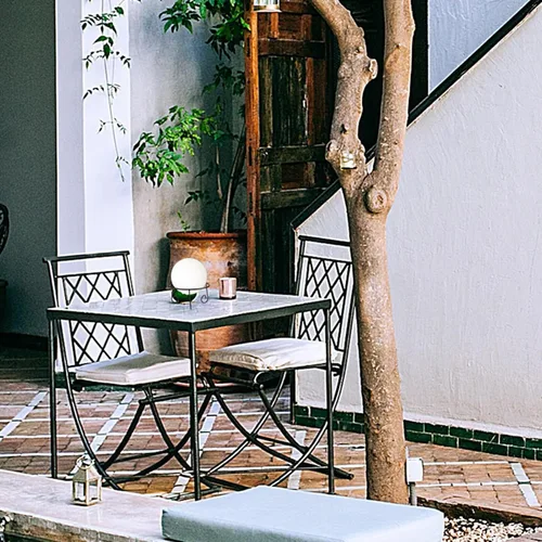 Vista 7 de GANAZONO Soporte de exhibición de bolas de metal para jardín, patio, decoración al aire libre, base estable para bolas de cristal de 6 pulgadas