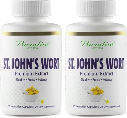 Vista 3 de Paradise Herbs Extracto de hierba de San Juan, vegano, sin OMG, 90 cápsulas vegetarianas