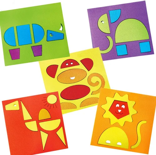 Vista 7 de Imagimake Make with Shapes - Rompecabezas de vehículos para niños a partir