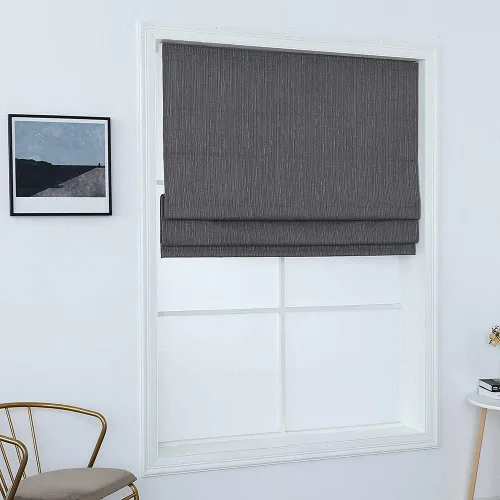 Vista 4 de Everyday Celebration Persianas Romanas sin Cordón 100% Opacas - Persianas de Ventana con Aislamiento Térmico para Uso Interior, Blanco Perla, 23" An