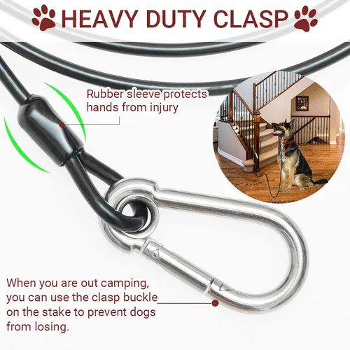 Vista 4 de Correa corta para perro, a prueba de mordidas, cable de amarre para perro de 5 pies con mango acolchado suave reflectante para entrenamiento