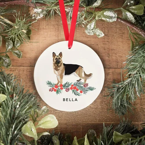 Vista 7 de Adorno personalizado para perro, adorno de Navidad personalizado Golden Retriever, regalos personalizados para amantes de las mascotas, regalos