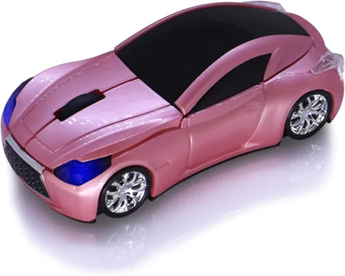 Vista 9 de Ratón inalámbrico de coche deportivo de escritorio Ordenador portátil Ratón óptico Ratones AAA Batería Nano USB 2.4GHz Gaming Mouse (negro)