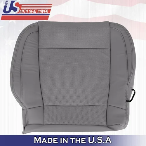 Vista 8 de U.S.AutoSeatCover 2017 para Ford F150 Lariat Driver Passenger Bottom Perf Fundas de asiento de cuero gris