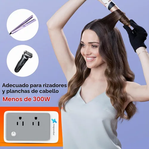 Vista 2 de Mapambo Convertidor de voltaje de 220 V a 110 V de EE. UU. a Europa para rizador y alisadores de cabello, convertidor de corriente para adaptador