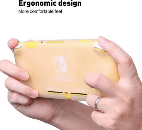 Vista 2 de ECHZOVE Funda de agarre para Nintendo Switch Lite, funda de TPU blanca transparente para Nintendo Switch lite