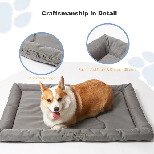 Vista 6 de Camas para perros resistentes al agua para cajas de metal, uso en interiores y exteriores, para perros de hasta 30 libras, tela Oxford 900D