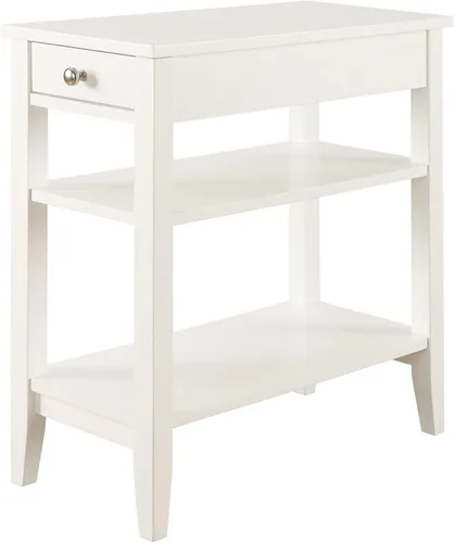 Vista 18 de Convenience Concepts American Heritage Mesa Auxiliar de Cabecera con Cajón de 23.5" - Mesa Clásica de Sala de Estar con Estante de Almacenamiento