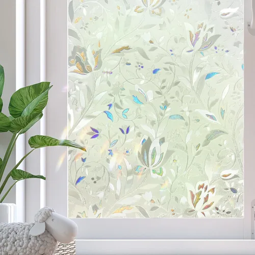 Vista 13 de Película opaca para ventana, 100% con bloqueo de luz solar, cubierta de privacidad extraíble para ventana, tinte para ventanas de vidrieras