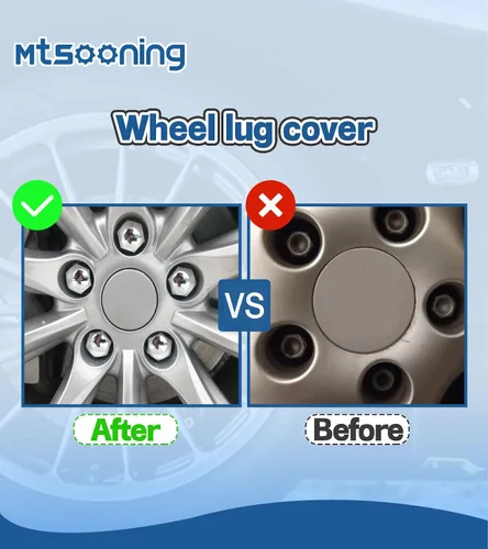 Vista 6 de 21Pcs Car Wheel Nut Caps,21mm Universal Nut Lug Cover Plateado