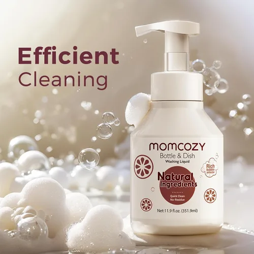 Vista 8 de Momcozy Kit de cepillos para botellas Pink & Momcozy - Líquido de limpieza para cepillos de botellas