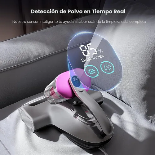 Vista 6 de uwant 16Kpa Mattress Vacuum Cleaner 450W Powerful Bed Vacuum Set of 1 Grey-rose