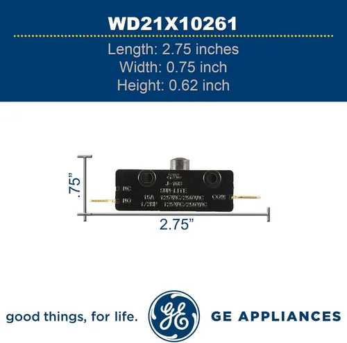 Vista 3 de GE WD21X10261 - Interruptor multiusos original OEM para lavavajillas GE