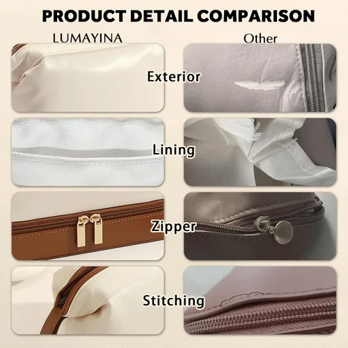 Vista 7 de Joyero y bolsa de maquillaje 2 en 1 con espejo, organizador versátil de viaje para joyas, bolsa de cosméticos, bolsa de aseo portátil con estuche