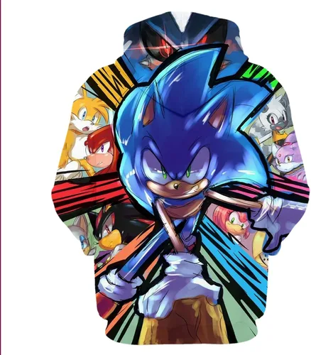 Vista 2 de Fesutuse Sudadera con capucha estampada en 3D de anime con capucha de dibujos animados para niños y niñas