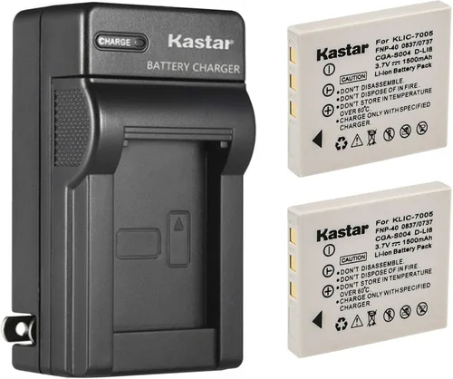 Vista 5 de Kastar - Cargador de batería de pared para Fujifilm NP-40 NP-40N FNP-40, BC-40N, Fuji FinePix F460 Zoom, FinePix F470, FinePix F470 Zoom, FinePix