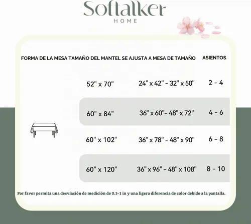 Vista 6 de Softalker Mantel rectangular de primavera – Mantel decorativo impermeable con patrón floral de Pascua, resistente a las manchas, sin arrugas