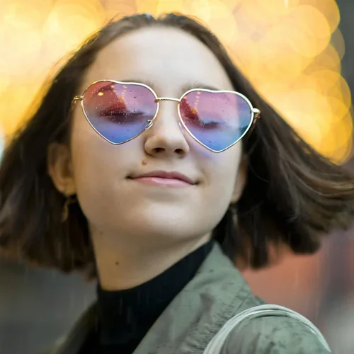 Vista 6 de 6 pares de lentes de sol de corazón para mujer, despedida de soltera, gafas de sol hippie para mujer