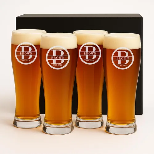Vista 11 de Regalos personalizados para hombres – Vasos de cerveza grabados – Regalos de vidrio grabado personalizados para hombres y mujeres – Ideal
