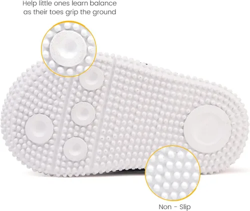 Vista 4 de BMCiTYBM Zapatos de bebé para niño y niña, zapatillas infantiles antideslizantes para primeros pasos, 6, 9, 12, 18, 24 meses