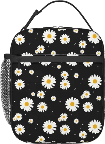 Vista 9 de Lonchera con aislamiento de leopardo negro para mujeres y hombres, reutilizable, portátil, a prueba de fugas, bolsa térmica para oficina, trabajo