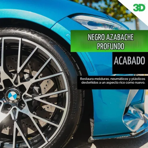Vista 2 de 3D Magic Blue - Spray de brillo para neumáticos, resistente al agua, de alto brillo, protección de larga duración, fórmula sin eslingas, sin correr