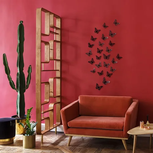 Vista 4 de 72 decoraciones de mariposa negra, 3 tamaños, 3 estilos, decoración de pared 3D para fiestas, cumpleaños y manualidades Butterfly Party