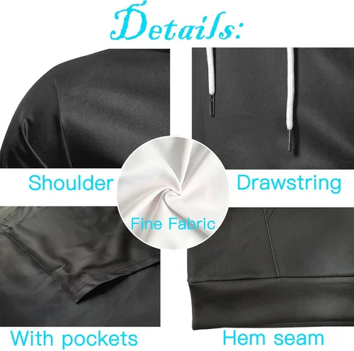 Vista 4 de Sudadera unisex con capucha de anime para adolescentes y niñas
