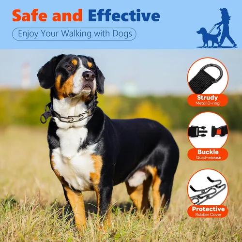 Vista 2 de Supet Collar de entrenamiento para perros sin tirones, collar de entrenamiento ajustable con hebilla para perros pequeños, medianos y grandes
