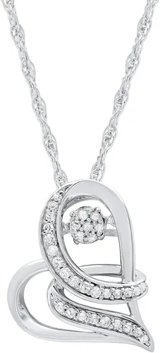 Vista 12 de MAX + STONE Collar con colgante de diamantes bailarines para mujer Colgante de plata de ley con cadena de 18 pulgadas Joyería con diamantes