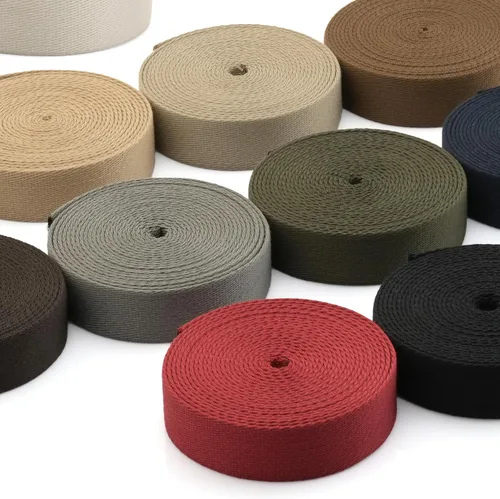 Vista 8 de CRAFTMEMORE Correa de algodón pesado, correas para artes y manualidades, correa de lujo para bolsa de alta densidad