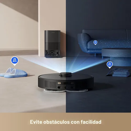 Vista 8 de DREAME L40s Ultra CE Robot Aspirador y Trapeador Combo con muelle de autovaciado, succión de 13,000 Pa, fregona autolimpiante y elevación