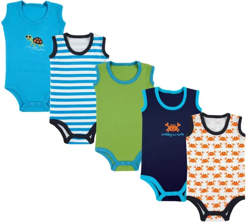Vista 2 de Luvable Friends - Mameluco unisex de algodón sin mangas para bebé Avión