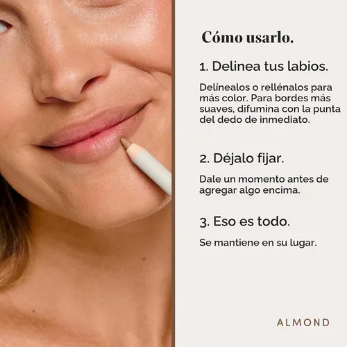 Vista 7 de Ravie Beauty - Lápiz delineador de labios de larga duración, resistente al Almendra (Marrón frío)