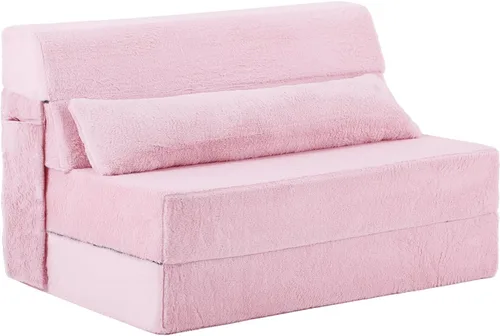 Vista 7 de Sofá cama plegable tamaño individual, colchón convertible con almohada, colchón de pana gruesa para el suelo, sofá cama con bolsillo lateral