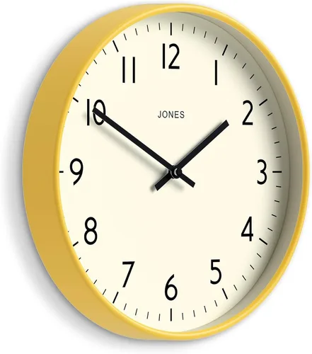 Vista 7 de JONES CLOCKS® Reloj de estudio Reloj de pared redondo moderno 12 Negro